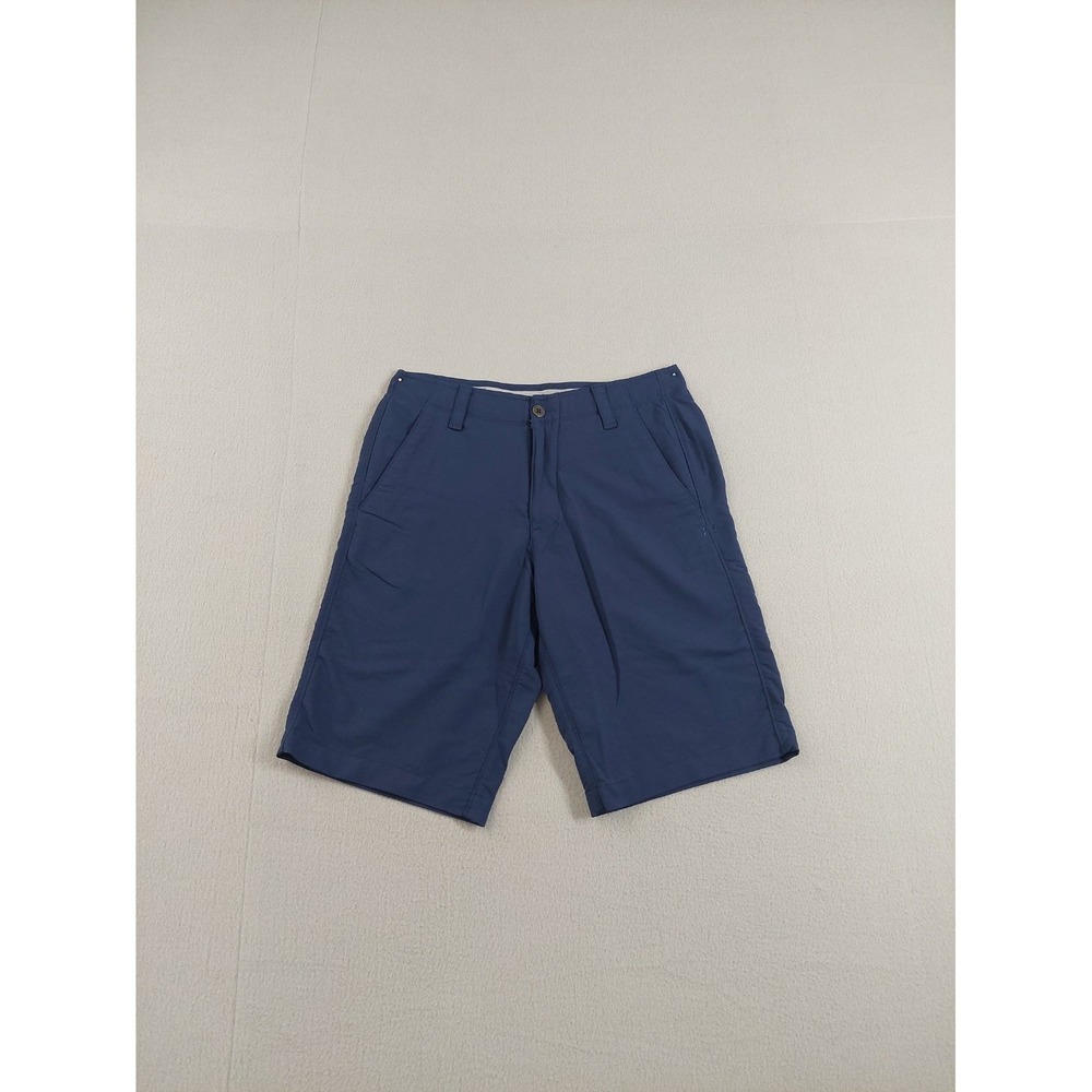 Under Armour Men Short 30 Blue HeatGear Flat Front Golf Performance Classic Fit